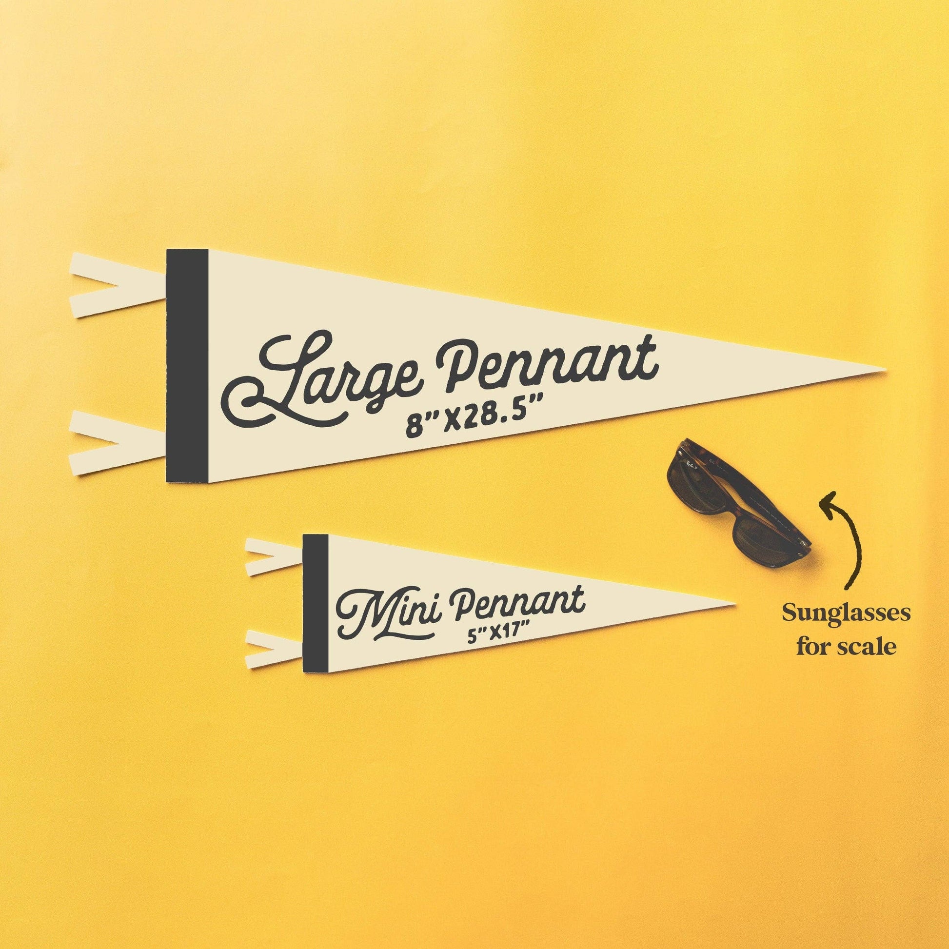 Benoit's Design Co. - Gone Fishin' Felt Pennant: Bold / Mini Pennant - PMA Store at the Portland Museum of Art, Maine