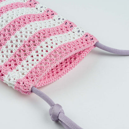 Stripe Raffia Phone Sling: Poppy - PMA Store at the Portland Museum of Art, Maine