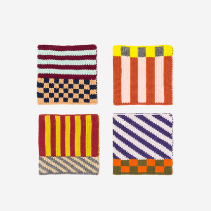 VERLOOP | knits - Pattern Patch Coaster Set: Candy