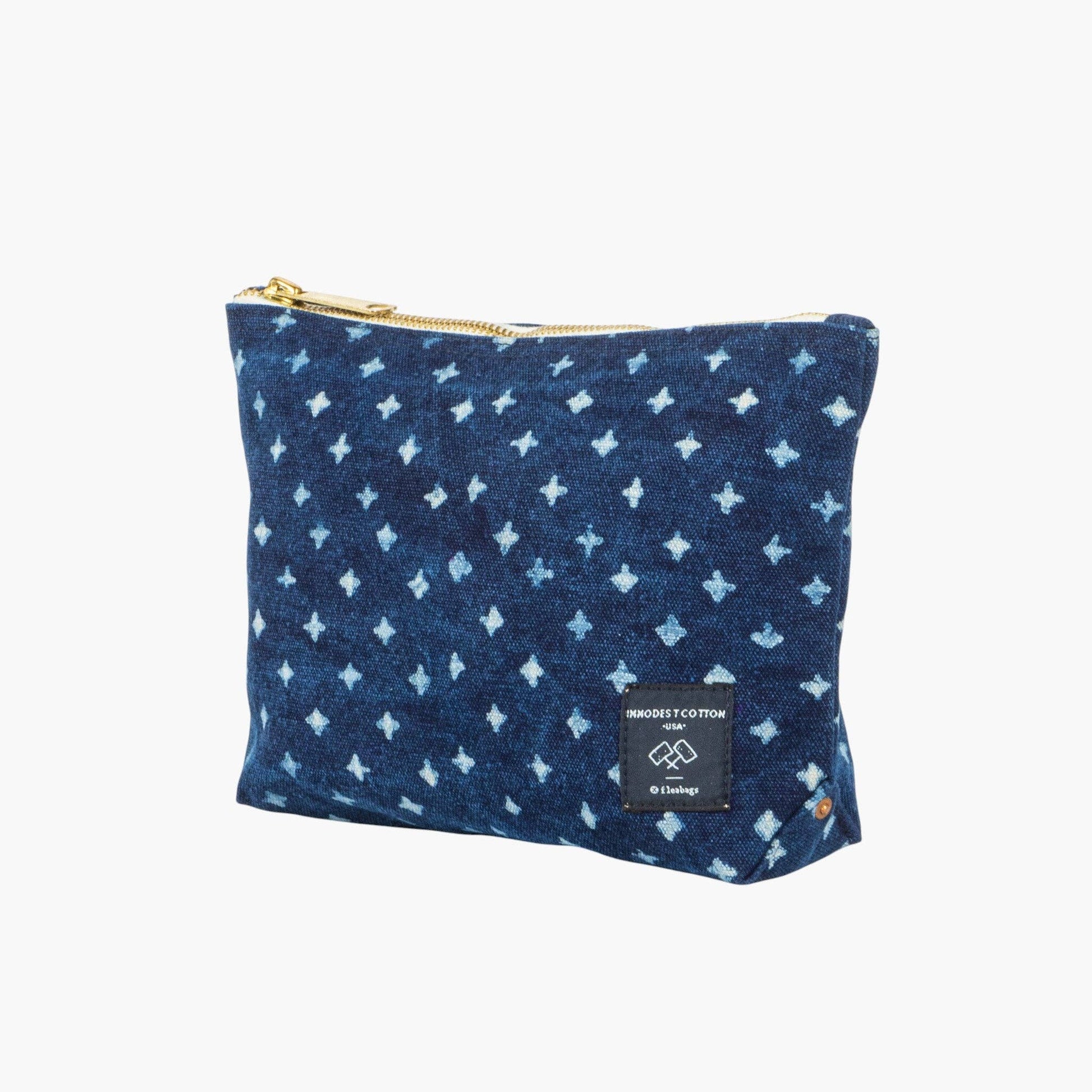 IMMODEST COTTON - Sardine Pouch | Indigo Cross - PMA Store at the Portland Museum of Art, Maine