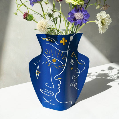OCTAEVO Jaime Hayon Paper Vase - Blue - PMA Store at the Portland Museum of Art, Maine