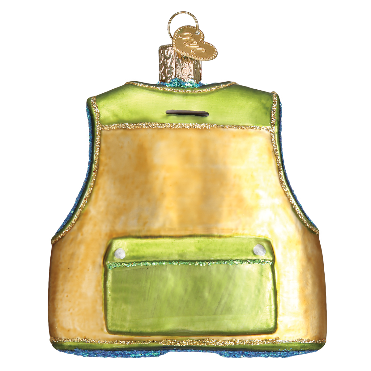 Old World Christmas - Fishing Vest Ornament - PMA Store at the Portland Museum of Art, Maine