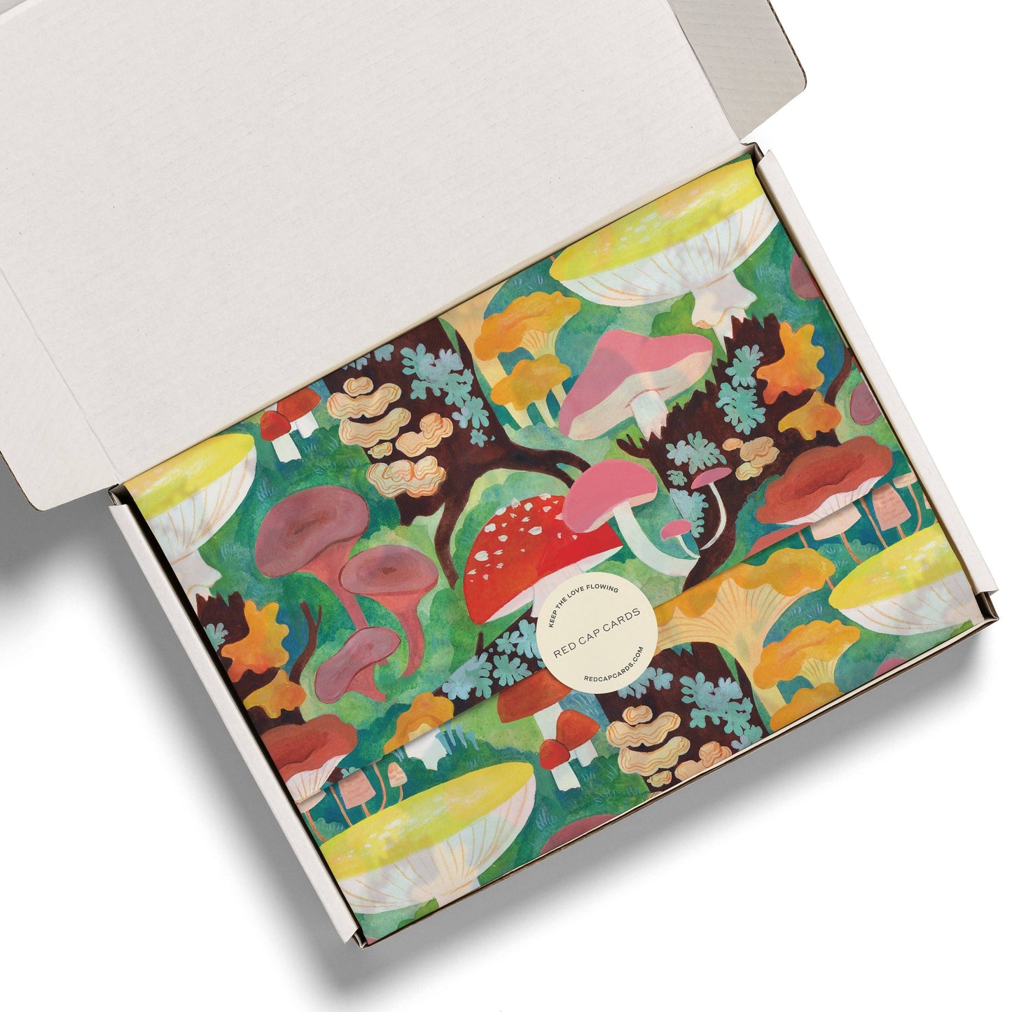 Woodland Mushrooms tissue paper: 5 Sheets - PMA Store at the Portland Museum of Art, Maine