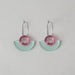 NEW Blok Earrings - Color: Turquoise and Gold Rose Mirror - PMA Store at the Portland Museum of Art, Maine