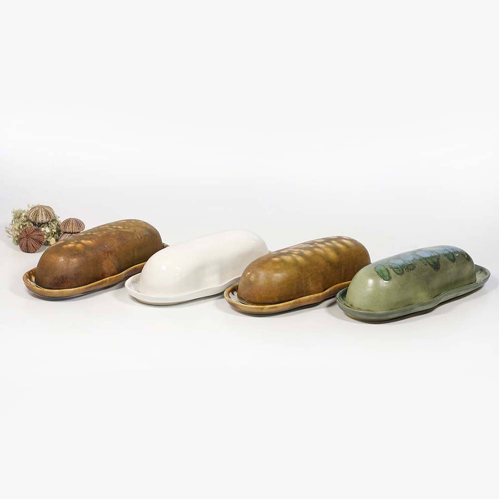 Alison Evans Ceramics - Razor Butter Dish: Pearl - PMA Store at the Portland Museum of Art, Maine