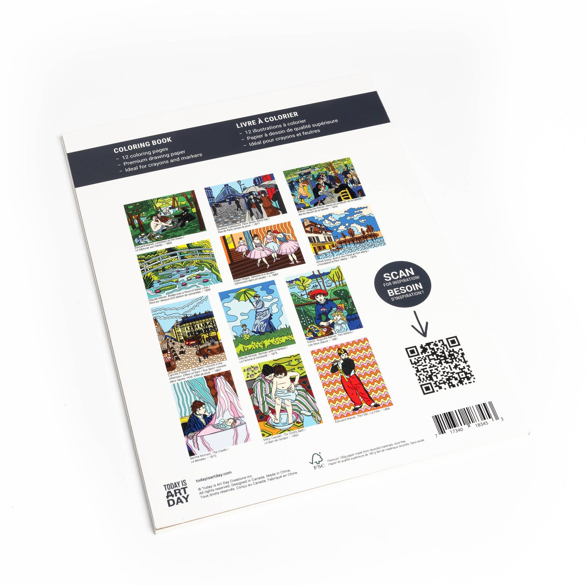 Today is Art Day - Coloring Book - Impressionism - PMA Store at the Portland Museum of Art, Maine