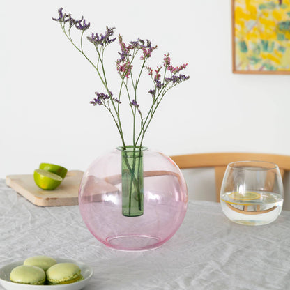 Block Design - Medium Bubble Glass Vase: Green and Blue - PMA Store at the Portland Museum of Art, Maine