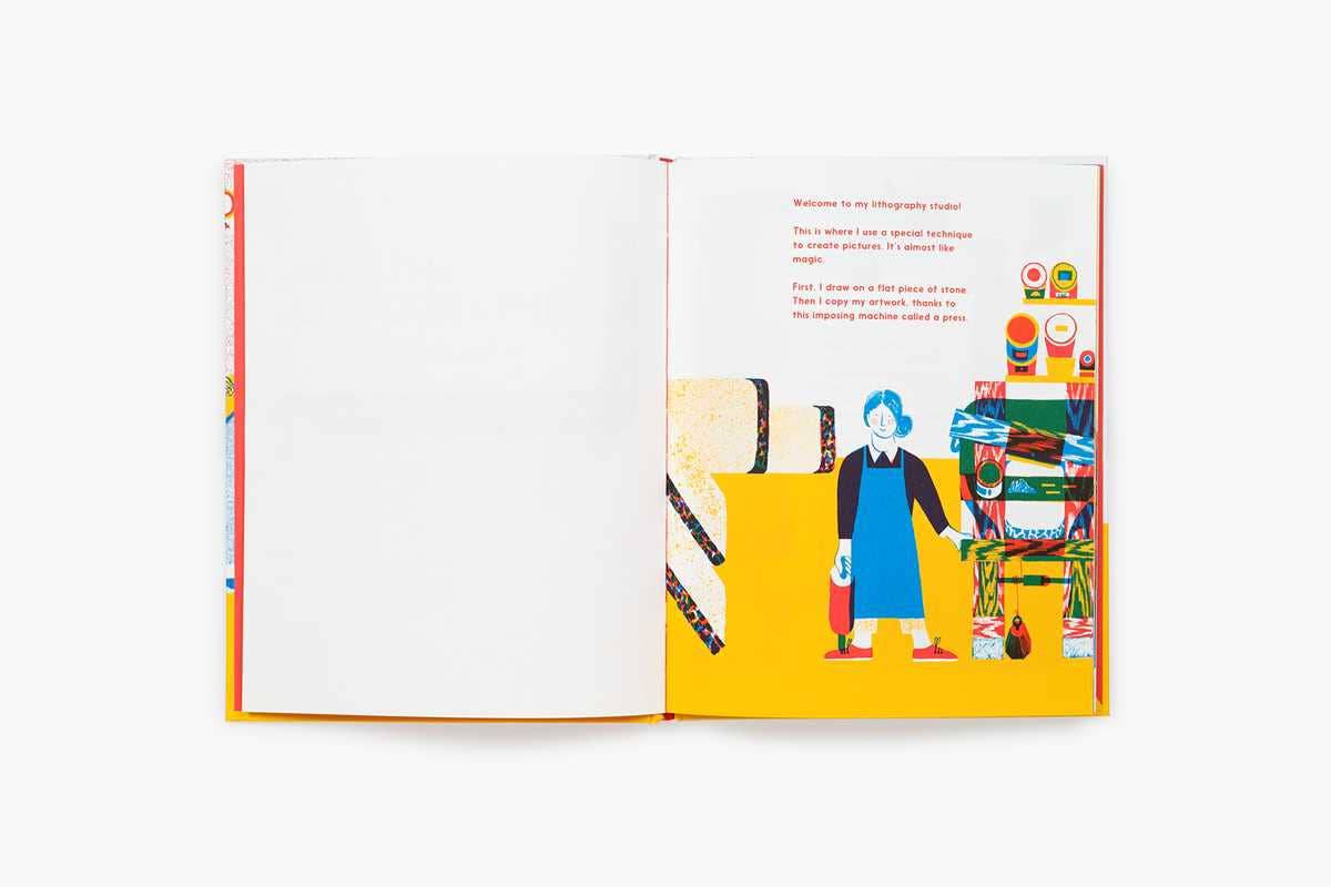 Simon & Schuster - Meet the Lithographer by Gaby Bazin: Hardcover; 40 pages / English - PMA Store at the Portland Museum of Art, Maine