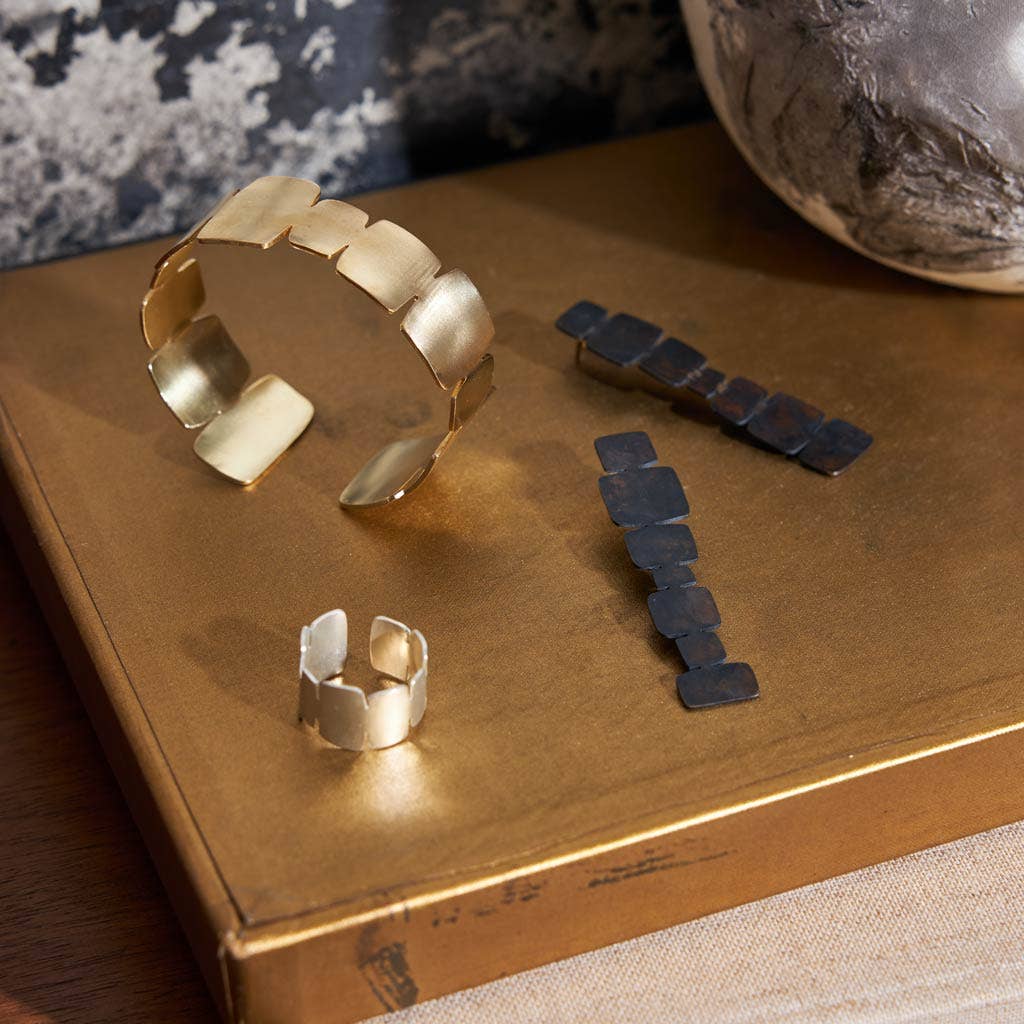 MULXIPLY - Mod Cairn Adjustable Cuff Bracelet - Brass - PMA Store at the Portland Museum of Art, Maine
