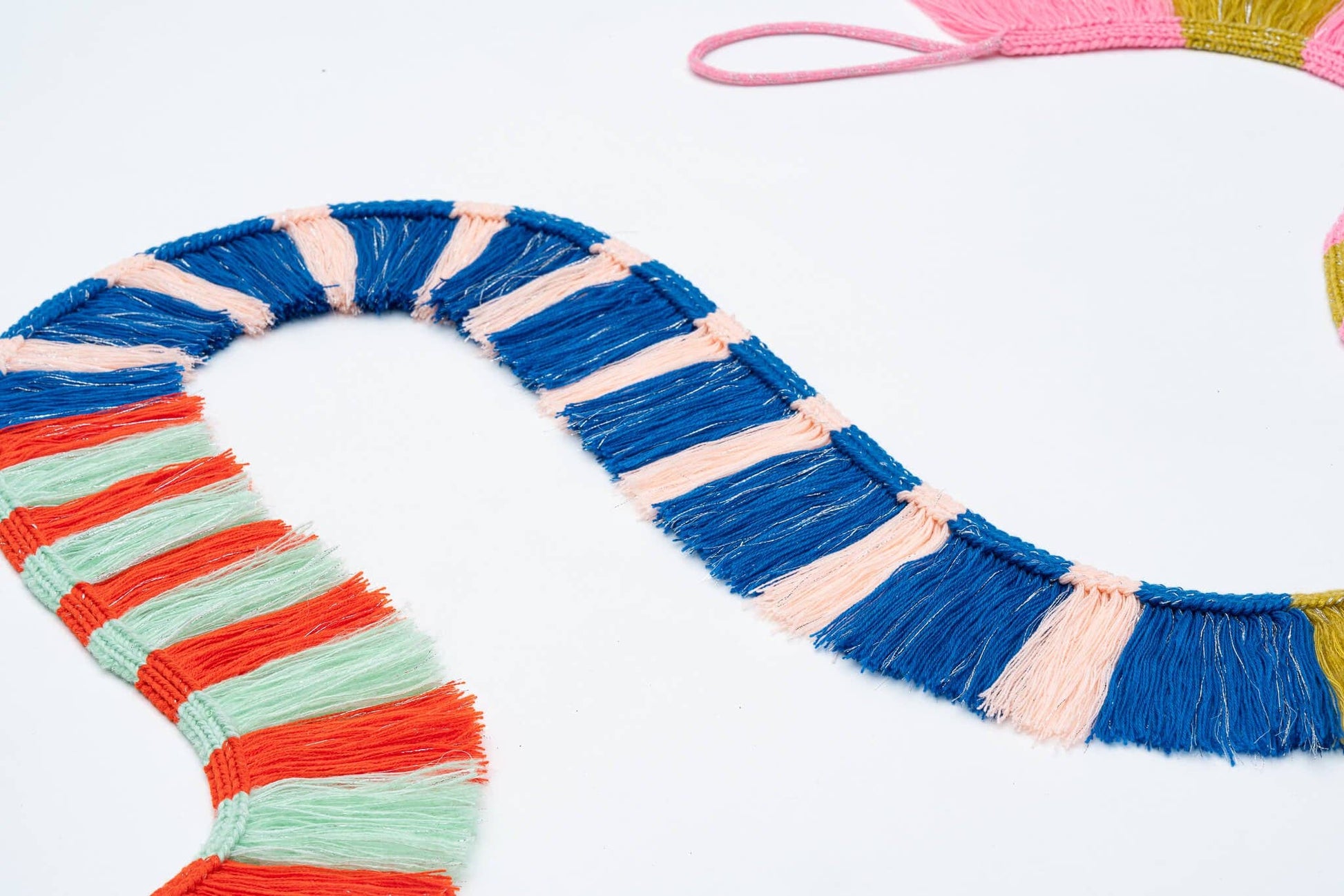 Patchwork Stripe Fringe Garland: Desert - PMA Store at the Portland Museum of Art, Maine