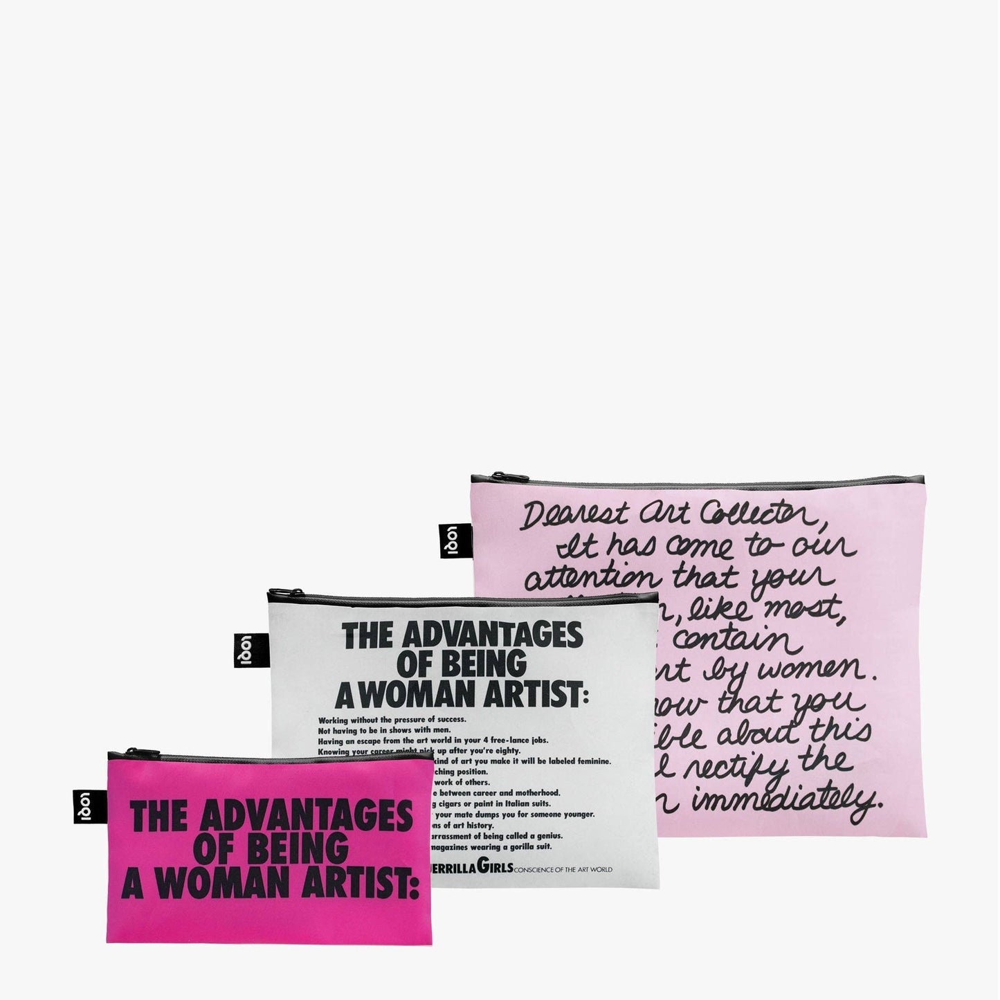 GUERRILLA GIRLS Recycled Zip Pockets - PMA Store at the Portland Museum of Art, Maine