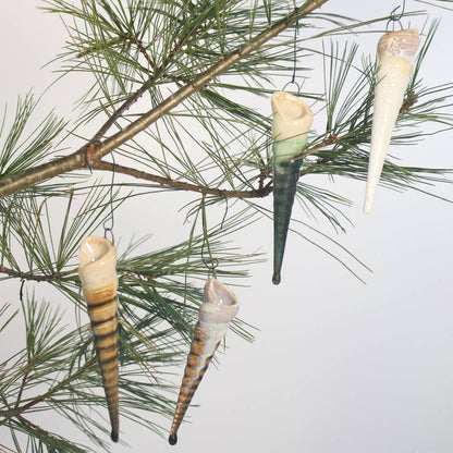 Alison Evans Ceramics - Spiral Ornament: Mint& Charcoal