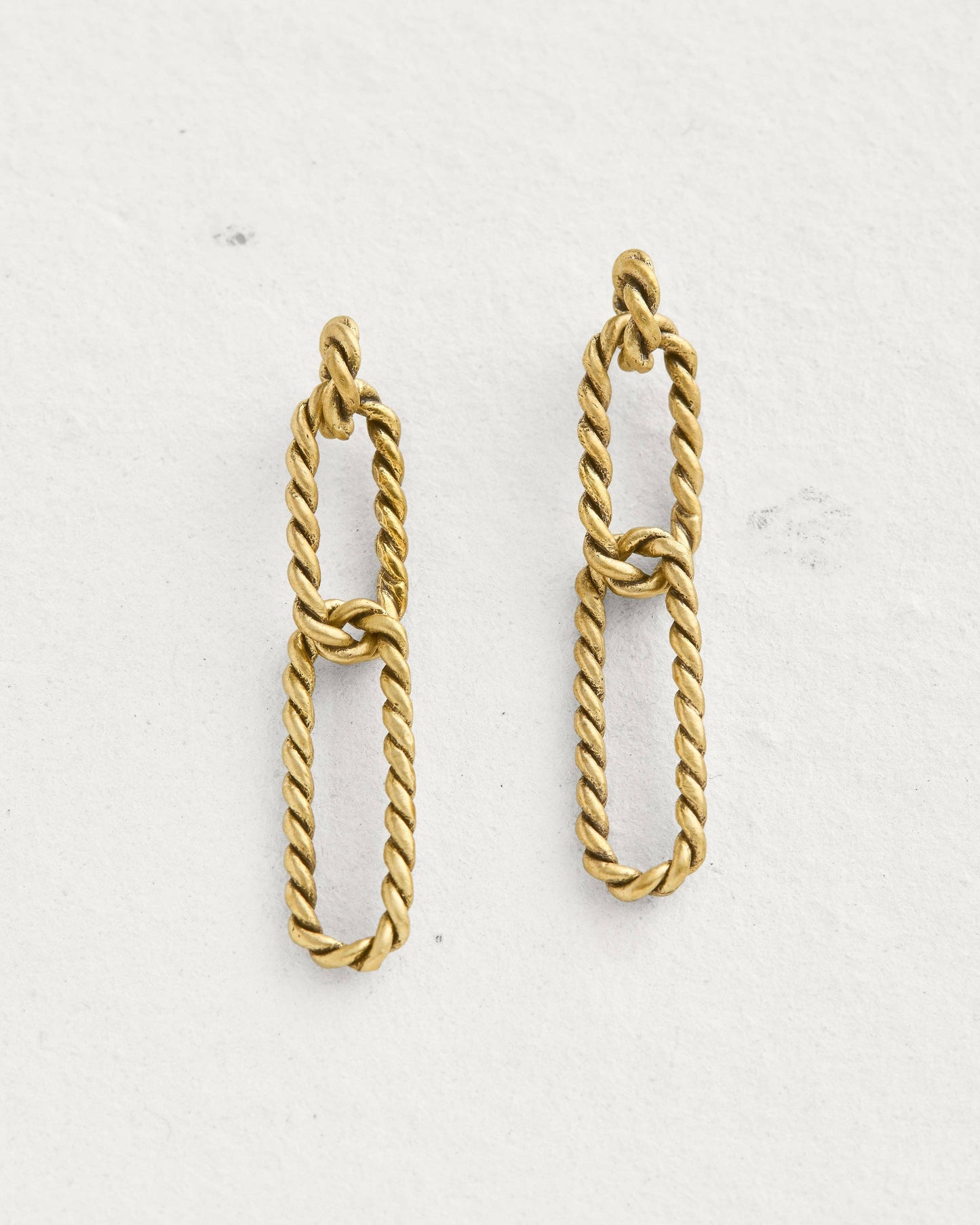 Sailors Valentine - Rope Cable Earrings - The Long Version: Default Title - PMA Store at the Portland Museum of Art, Maine