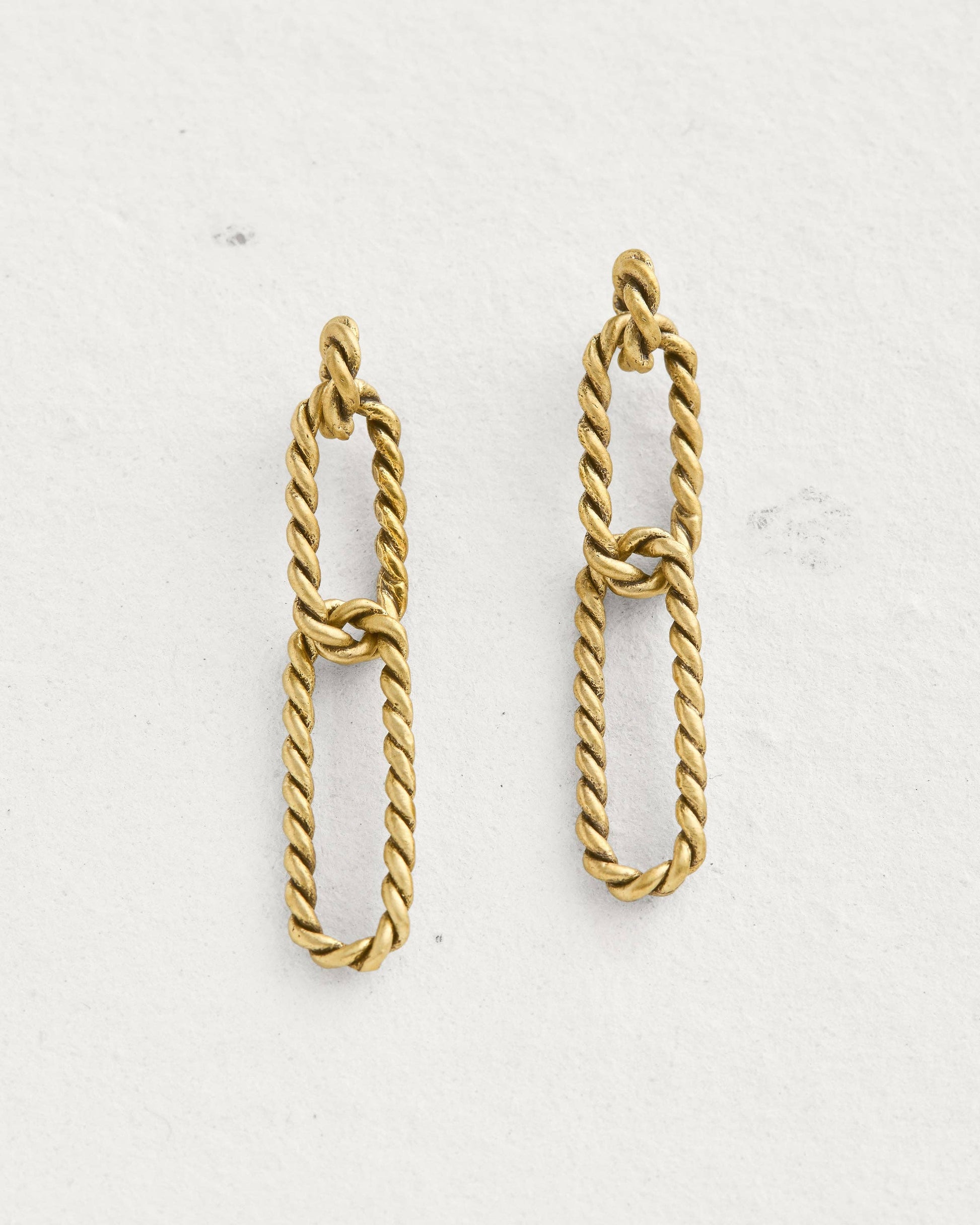 Sailors Valentine - Rope Cable Earrings - The Long Version: Default Title - PMA Store at the Portland Museum of Art, Maine