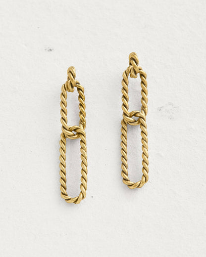Sailors Valentine - Rope Cable Earrings - The Long Version: Default Title - PMA Store at the Portland Museum of Art, Maine