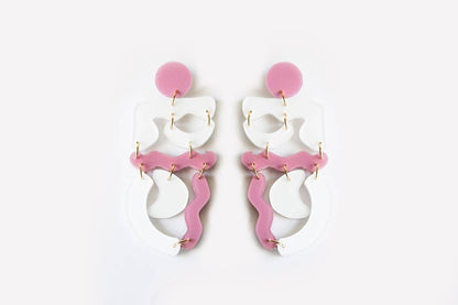 Ecoresin Squiggle Mania Earrings: Nude Solar - PMA Store at the Portland Museum of Art, Maine