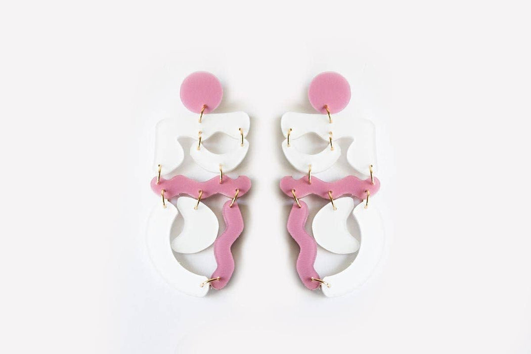 Ecoresin Squiggle Mania Earrings: Nude Solar - PMA Store at the Portland Museum of Art, Maine