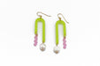 Arch Earrings - Frost Chartreuse: Cobalt - PMA Store at the Portland Museum of Art, Maine