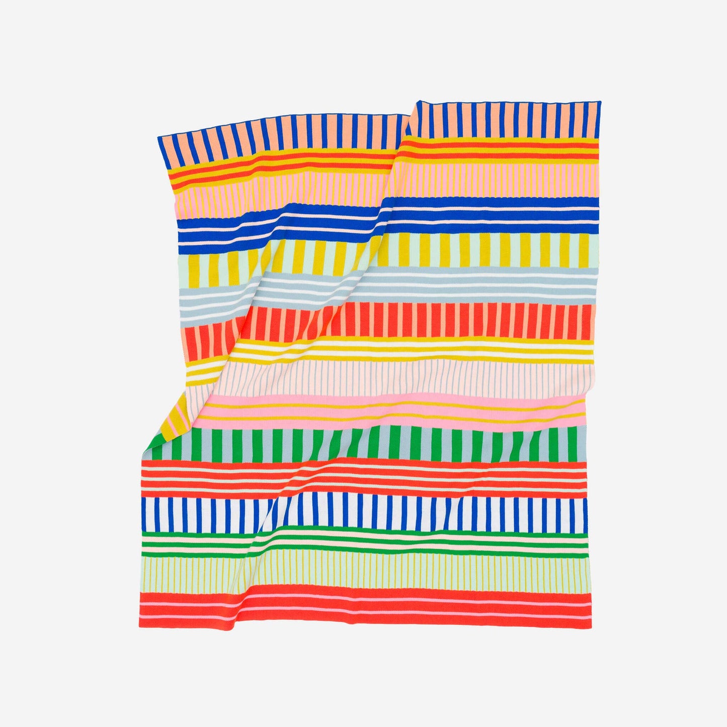 Patchwork Stripe Throw: Rainbow - PMA Store at the Portland Museum of Art, Maine