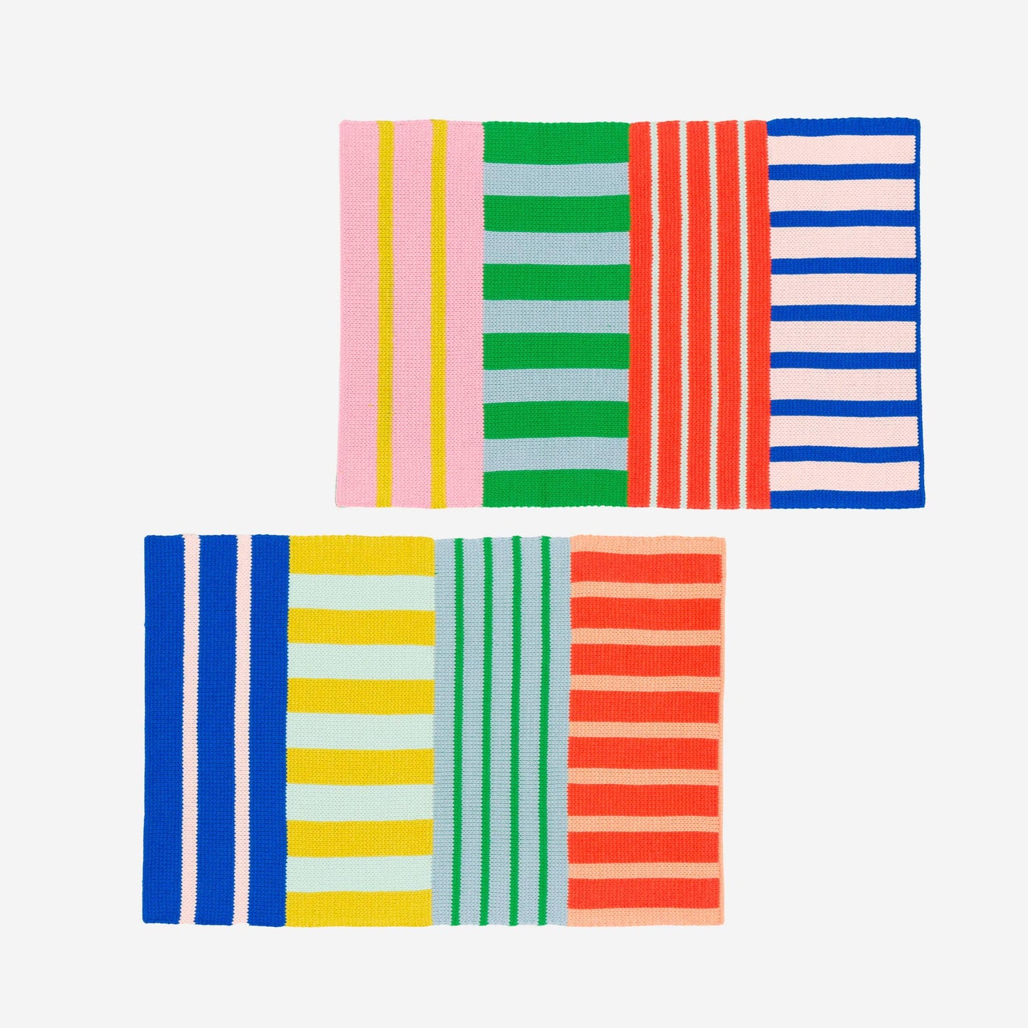Patchwork Stripe Placemat Set: Desert - PMA Store at the Portland Museum of Art, Maine