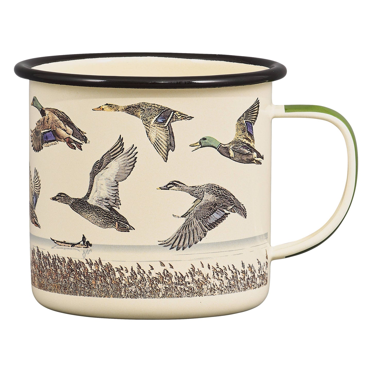 Gentlemen's Hardware - Enamel Mug - Lake & Ducks, 17oz - PMA Store at the Portland Museum of Art, Maine