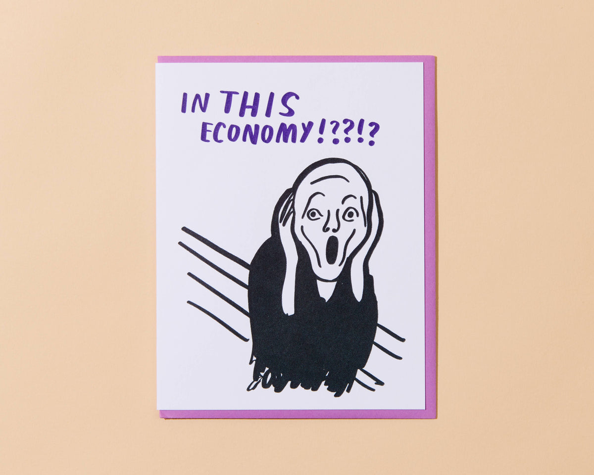 In This Economy? Letterpress Congrats Card- Made in USA - PMA Store at the Portland Museum of Art, Maine