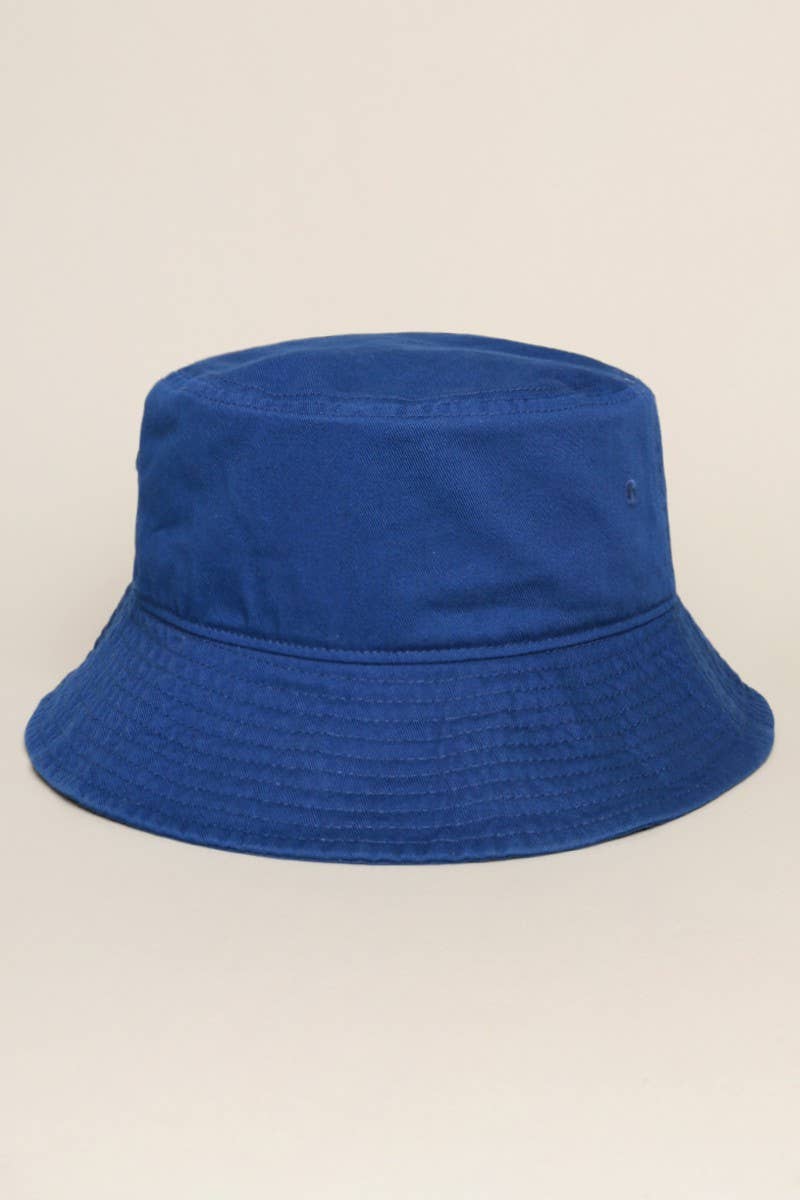 Fashion City - Solid Color Cotton Bucket Fisherman Hats: RED / S/M