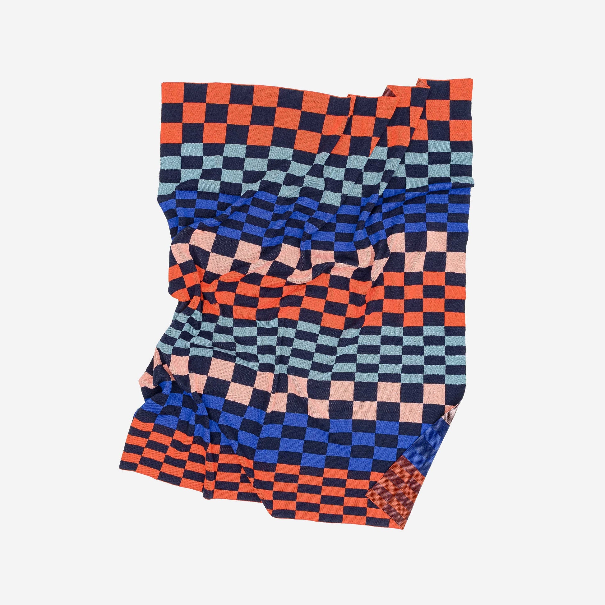 Mosaic Checkerboard Throw: Wine Red - PMA Store at the Portland Museum of Art, Maine
