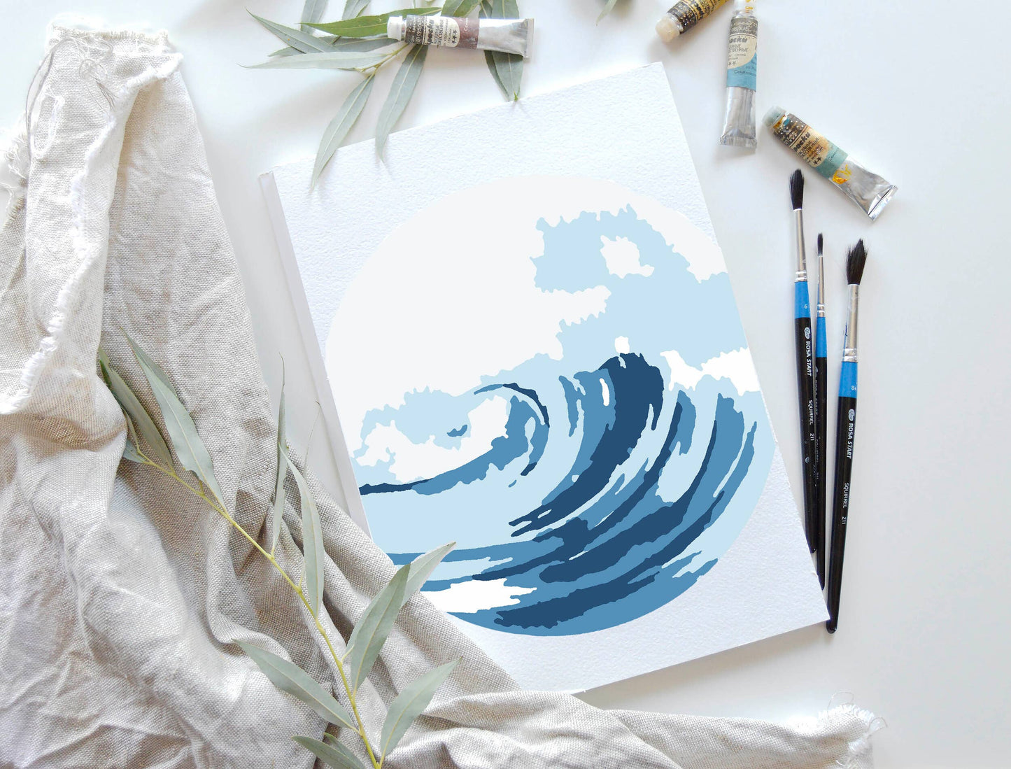 Cate Paper Co. - Ocean Waves Paint-By-Numbers kit - PMA Store at the Portland Museum of Art, Maine