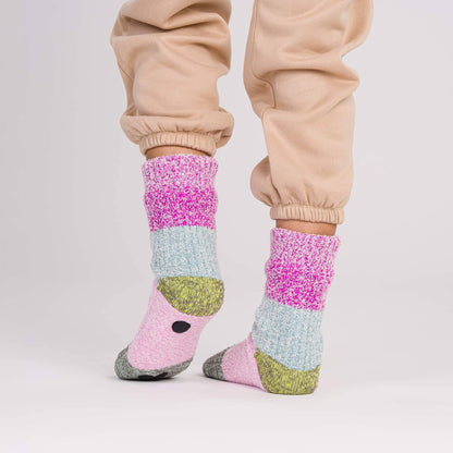 Color Band House Socks: Poppy Teal / S/M - W 6-9<br>M 5-7.5 - PMA Store at the Portland Museum of Art, Maine