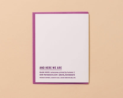 Forever Young Letterpress Birthday Card - Greco-roman, Art- Made in USA - PMA Store at the Portland Museum of Art, Maine