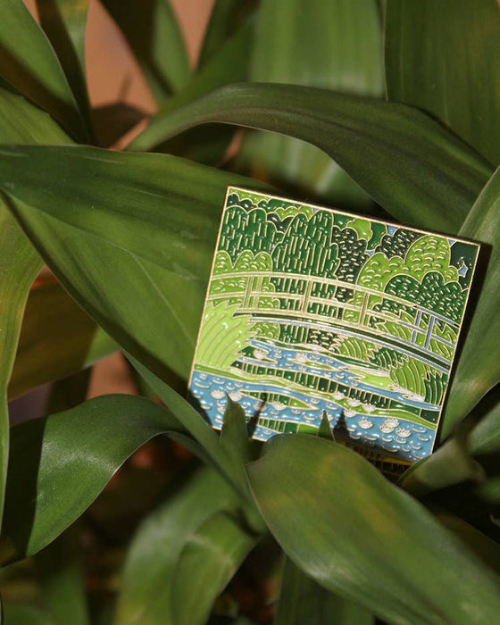 Pin Museum - Water Lilies and Japanese Bridge • Enamel Pin - PMA Store at the Portland Museum of Art, Maine