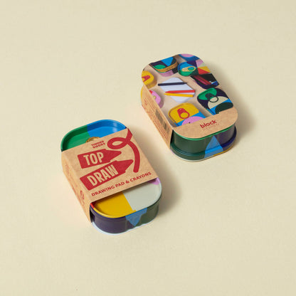 Block Design US - Tinned Goods - Drawing Pad & Crayons