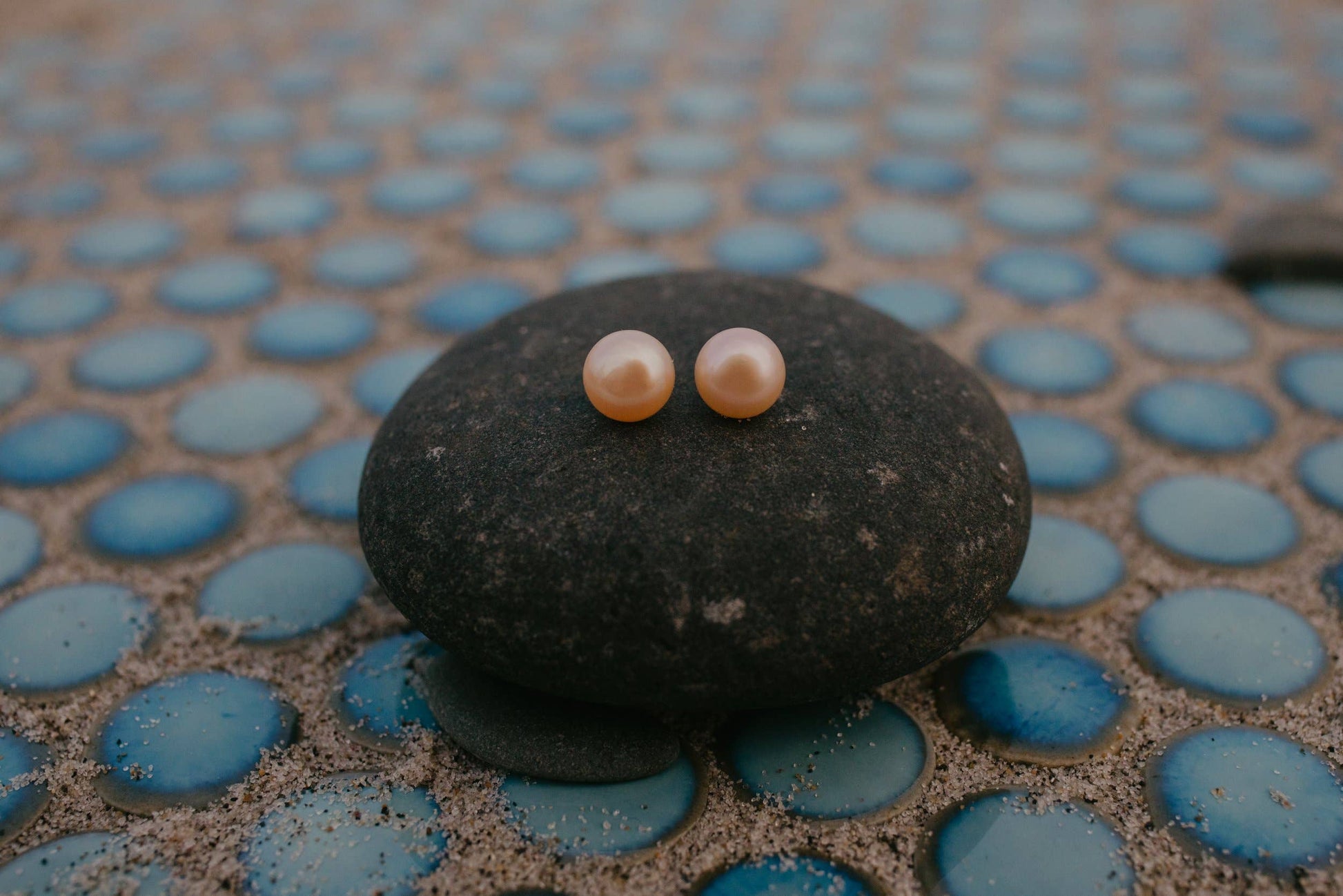 Sea Salt & Silver - Blush Pearl Stud Earrings: Small - PMA Store at the Portland Museum of Art, Maine