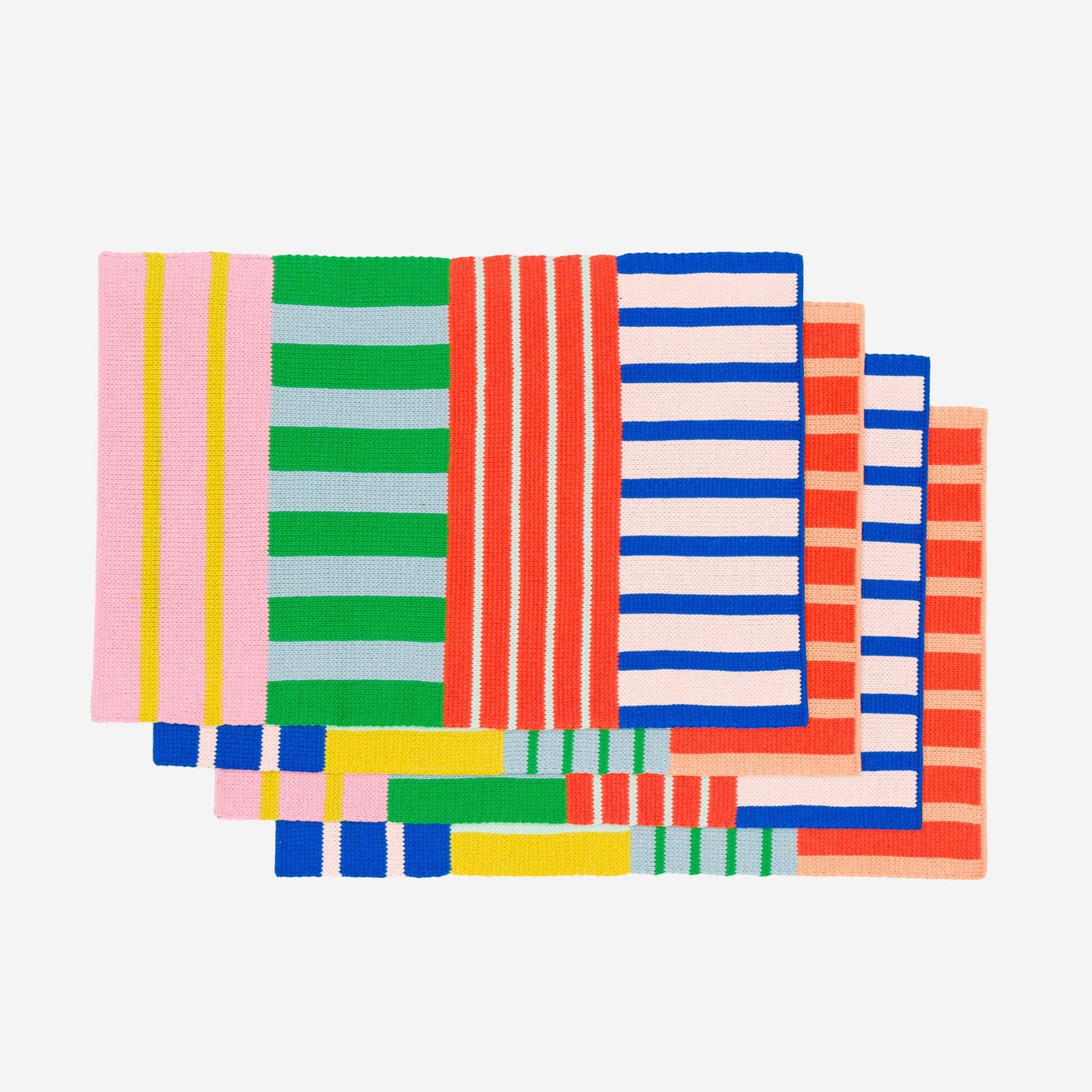 Patchwork Stripe Placemat Set: Desert - PMA Store at the Portland Museum of Art, Maine