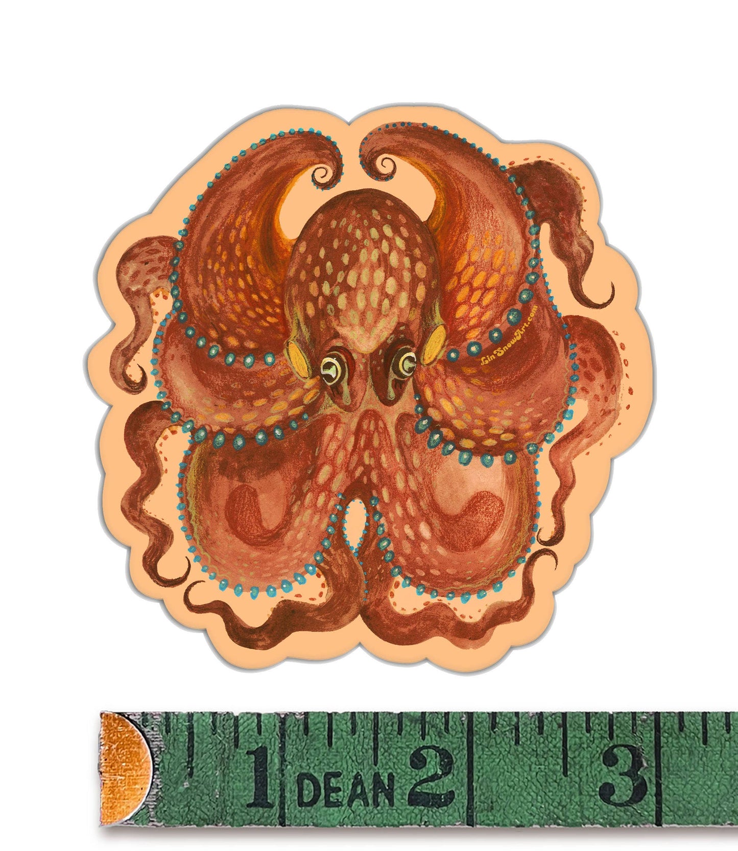 Lin Snow Art - Octopus Sticker - PMA Store at the Portland Museum of Art, Maine