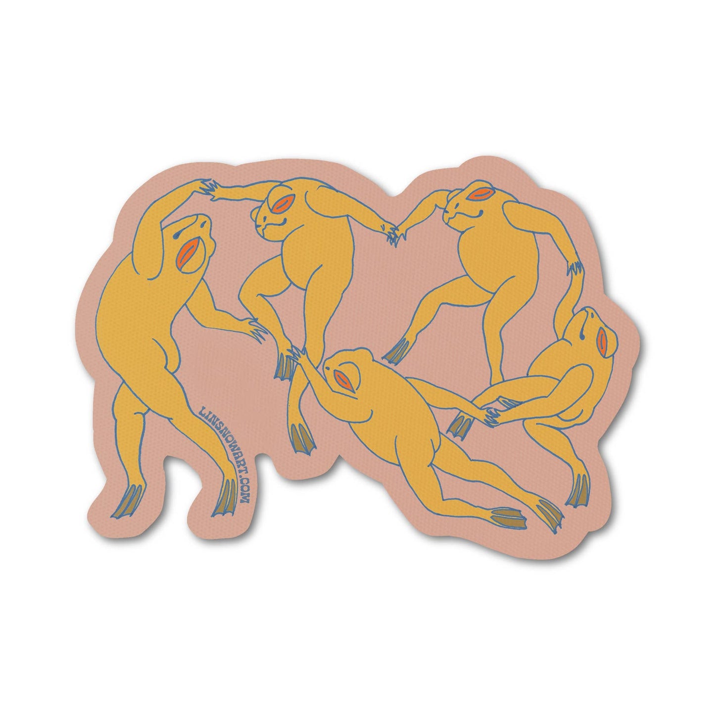 Lin Snow Art - Matisse Froggies Sticker