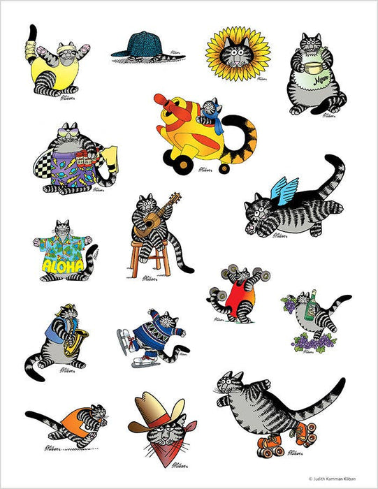 Pomegranate - B. Kliban: CatStickers Sticker Book - PMA Store at the Portland Museum of Art, Maine