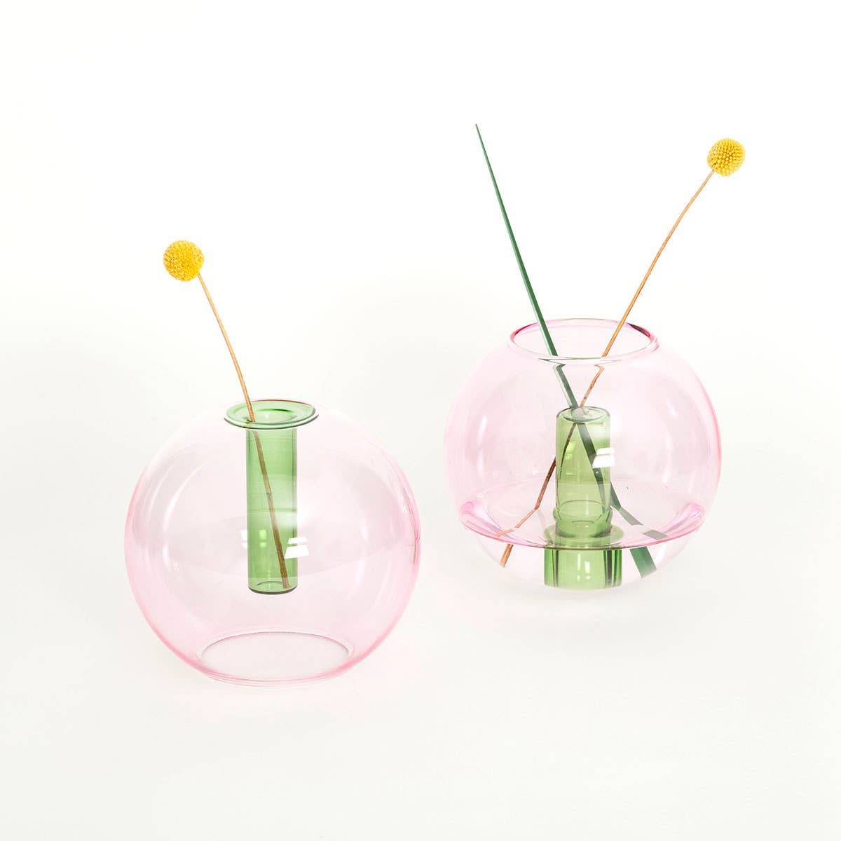 Block Design - Medium Bubble Glass Vase: Green and Blue - PMA Store at the Portland Museum of Art, Maine