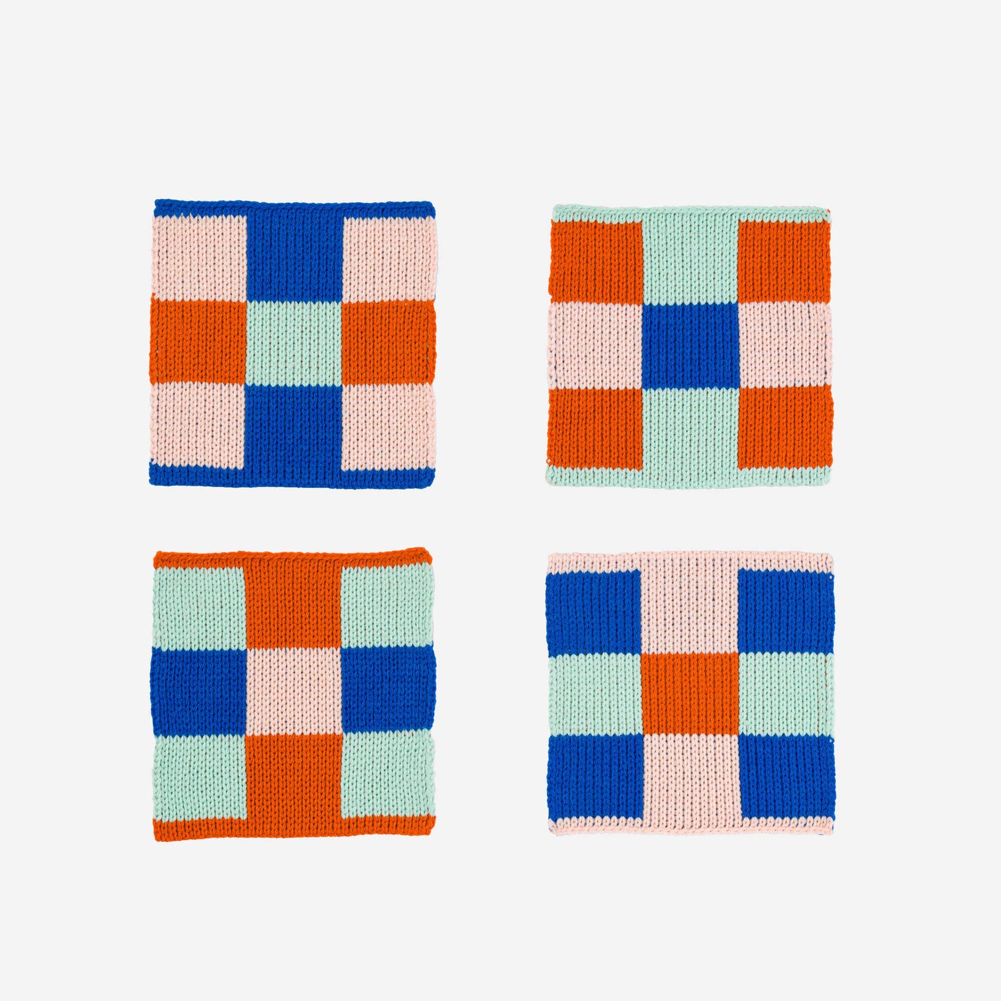 Square Square Coaster Set: Peach Lime - PMA Store at the Portland Museum of Art, Maine