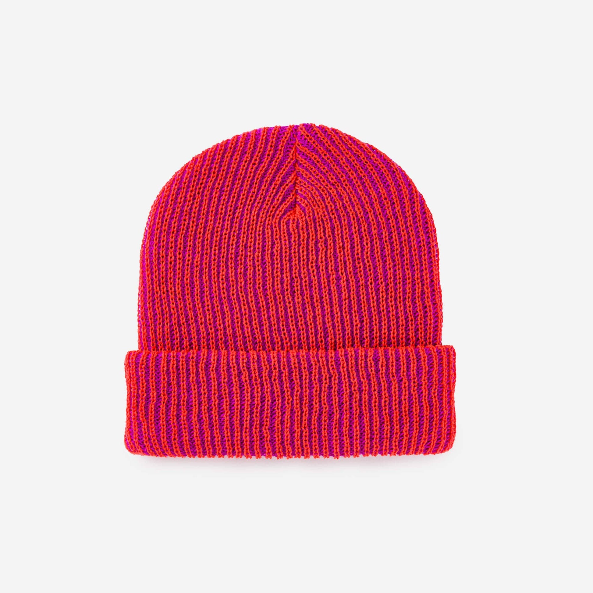Simple Rib Knit Beanie: Peach Lime - PMA Store at the Portland Museum of Art, Maine