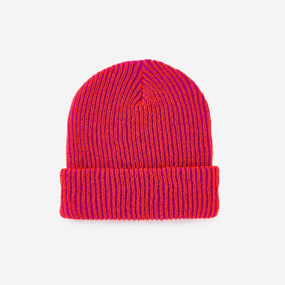Simple Rib Knit Beanie: Peach Lime - PMA Store at the Portland Museum of Art, Maine