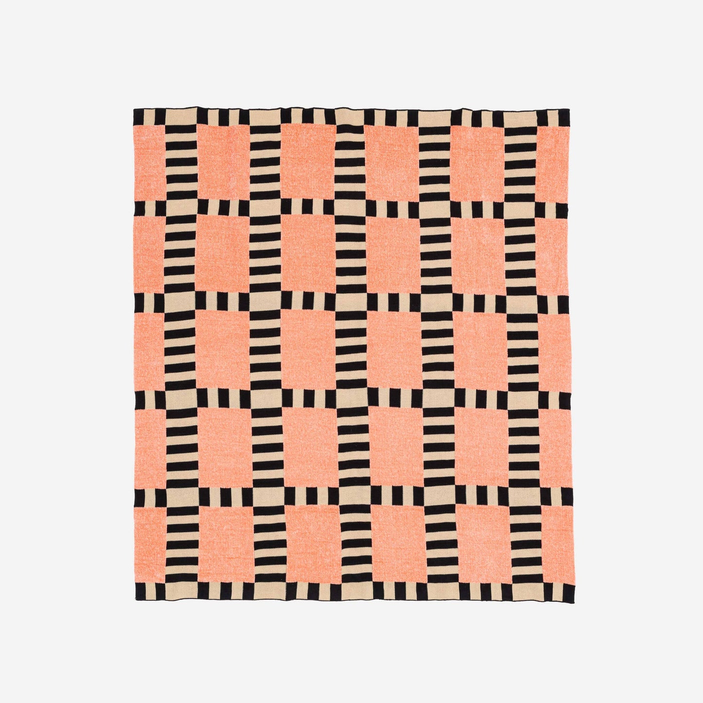 VERLOOP | knits - Tile Patch Chenille Throw: Stone Blue - PMA Store at the Portland Museum of Art, Maine