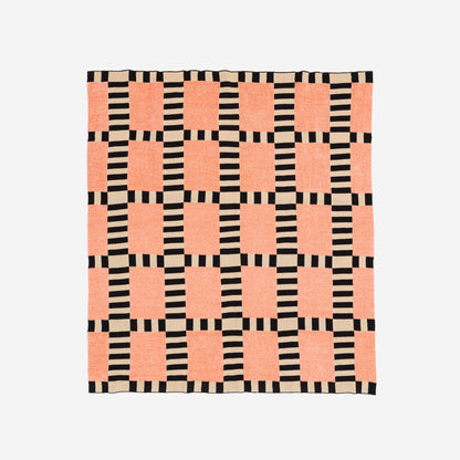 VERLOOP | knits - Tile Patch Chenille Throw: Stone Blue - PMA Store at the Portland Museum of Art, Maine
