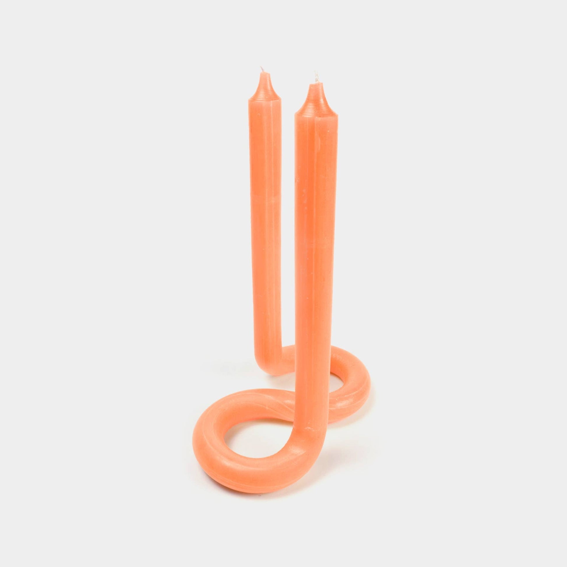 54 Celsius - Twist Candle Sticks by Lex Pott, 9.5" Tall, Orange - PMA Store at the Portland Museum of Art, Maine