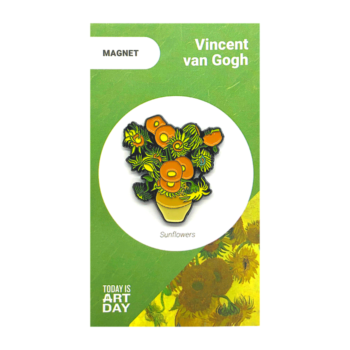 Today is Art Day - Magnet - Sunflowers - Van Gogh