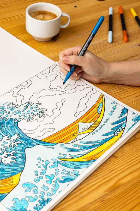 Today is Art Day - Coloring Book - Hokusai