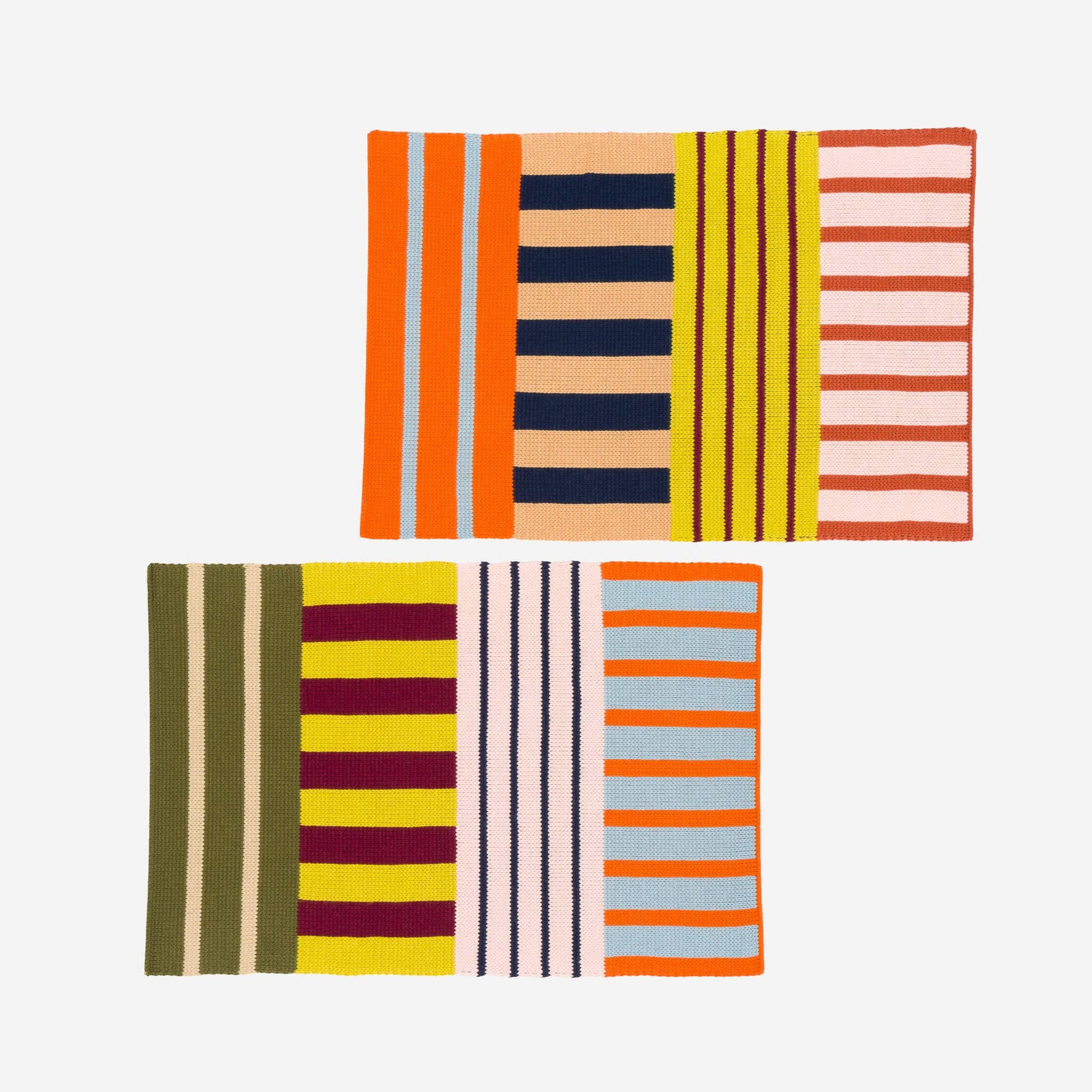 Patchwork Stripe Placemat Set: Desert - PMA Store at the Portland Museum of Art, Maine
