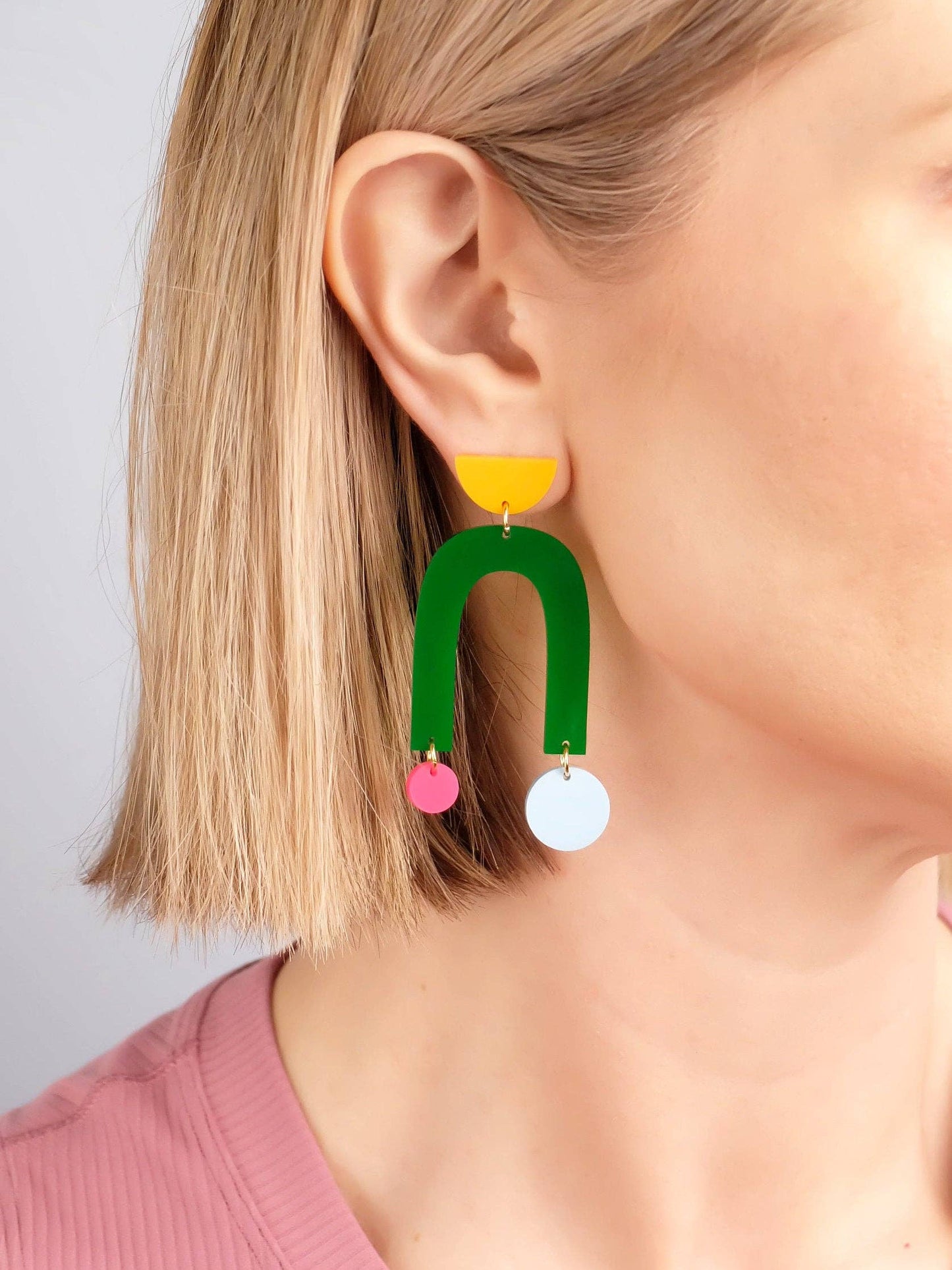 Combinist Goods - Collage Earrings: Cobalt Blue