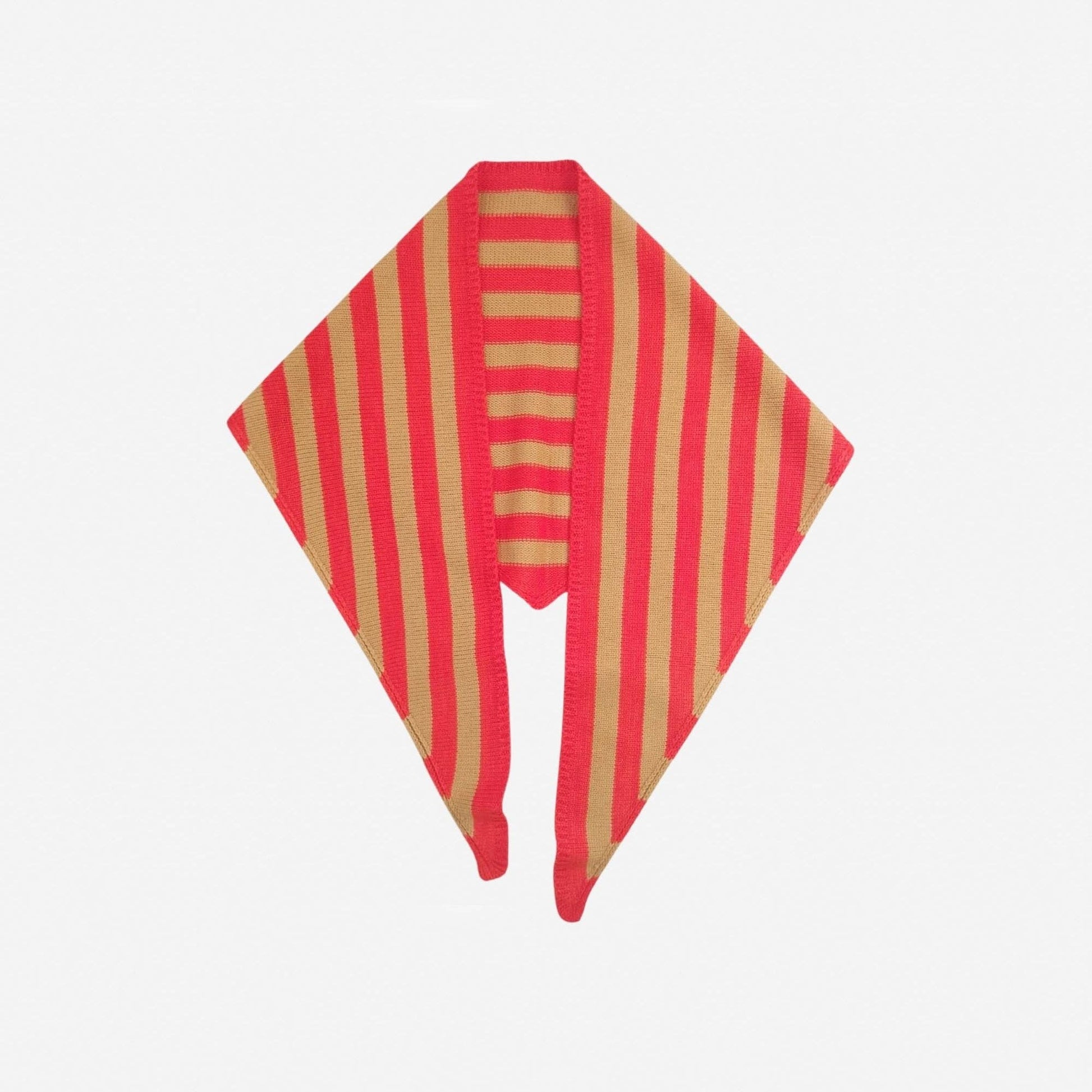 VERLOOP | knits - Simple Stripe Triangle Scarf: Kelly Stone Blue - PMA Store at the Portland Museum of Art, Maine